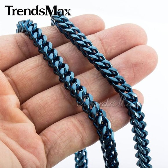 Chaine ACIER INOXYDABLE stainless steel bleue FRANCO modèle - Picture 3 of 3